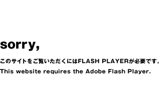 sorry,
̃TCgɂFLASH PLAYERKvłB
This website requires the Adobe Flash Player.